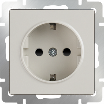 Евророзетка WL03-10-01 Безвинт Зажим Слоновая Кость WERKEL