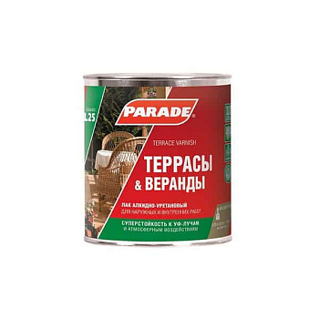 Лак д/террас алкидно-уретановый L25 PARADE матовый 0,75л