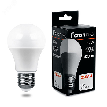 Лампа LED A60 17W 4000К Белый E27 230V LB-1017 OSRAM 38039