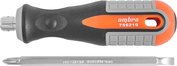 Отвертка стержневая двусторонняя ROUND GRIP РН2-SL6x100мм 055775 (756210)*