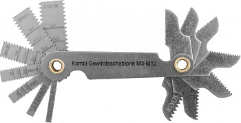 Набор резьбовых шаблонов комбинированных для наружных и внутренних резьб 14 предметов 052876 (PG14S)