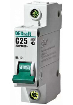 Автом.выкл ВА 101 1п 25А 4,5кА DEKraft 11056