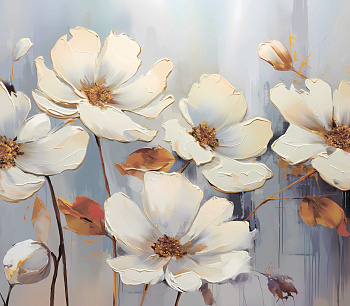 8271011 Картина на холсте Victoria Stenova  70*110 / White flower