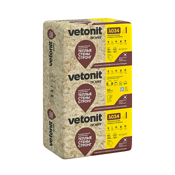 Утеплитель на основе кварца VETONIT Теплые Стены Стронг (100х610х1000) 3,05м2 (40шт)
