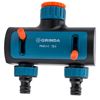 Распр-ль 2-канал.поливоч. ВР 3/4″-1″ соед-ль НР 3/4″-1" GRINDA PROLine TS-2 (8-426312_z02)