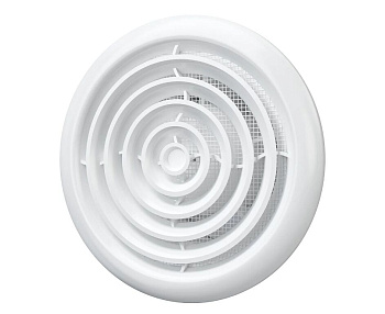 Вентилятор FLOW 4S BB осевой канальный вытяжной с кругл. решеткой,с двигателем, с сеткой D100