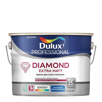 Краска ВД DULUX TRD DIAMOND Extra MATT база BW 10 л д/стен и потолков 5273946