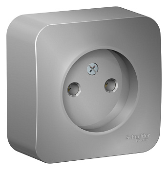 Розетка ОП 16А без з/к Алюминий BLANCA BLNRA000113 (18/1) SE
