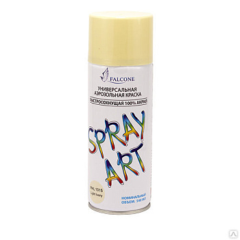 Краска аэрозол. для внутрен и наруж работ быстросох RAL1015 светл. слонов кость SPRAY ART 1011015
