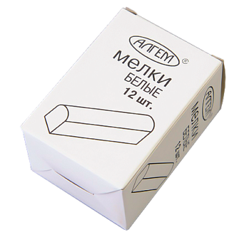 Набор (12шт) Белых мелков НМБ-12