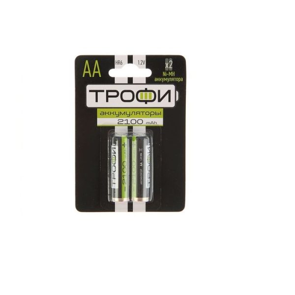Аккумуляторная батарейка АА HR6 2100мАч ТРОФИ