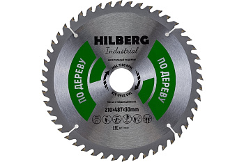 Диск пильный Hilberg Industrial Дерево Ø210х48Тх30мм HW211
