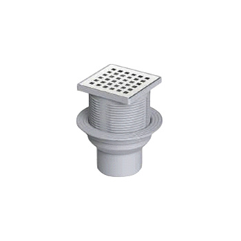 Трап вертикальный 100x100 мм выпуск Ø 110 мм, регулируемый, комбинированный затвор, решётка из нержа