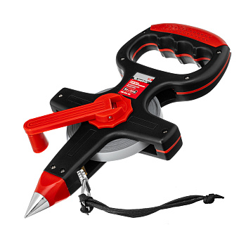 Рулетка геодезическая "Matrix" 30м х 12,5мм, металлическая лента, открытый корпус 31443