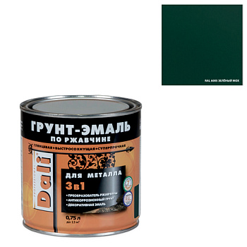 Грунт-Эмаль по ржавчине  зеленый мох, 0,75л 20479