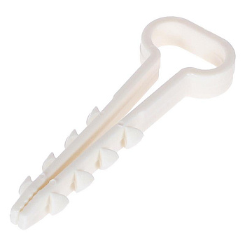 Дюбель-хомут прямоуг-й  d14-6мм нейл. бел (100шт в уп/50) 59388