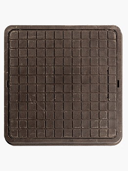 Люк средний квадратный 550х550мм Коричневый (30кН)