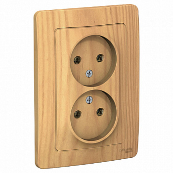 *Розетка 2СП 16А без з/к Ясень BLANCA BLNRS000025 (1/6) SE