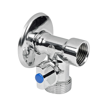 Кран шар. для подкл. с/т приборов 1/2"x3/4"x1/2" левый (100/1) К