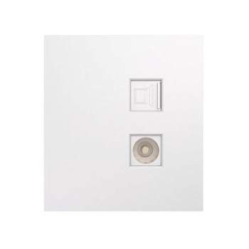 Розетка RJ45 cat6 + TV MIELE STRONG ЖЕМЧУГ KRANZ KR-78-0722-4