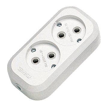 Колодка Удлинителя Пластик 2гн б/з MGP101 IP20 (25) MAKEL