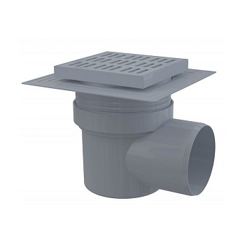AlcaPlast APV10 Сливной трап 150*150*110, с прямой подвод из нерж стали 