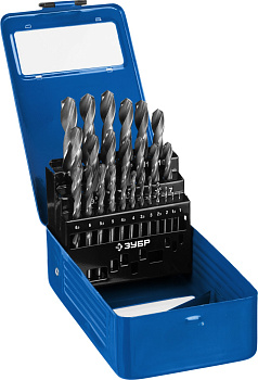 Набор сверл по металлу "Зубр Проф-В" сталь Р6М5 (Ø1-13мм) 29621-H25