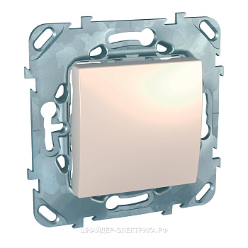 SE Unica Механизм выключателя кноп.1кл. бежевый MGU5.206.25ZD