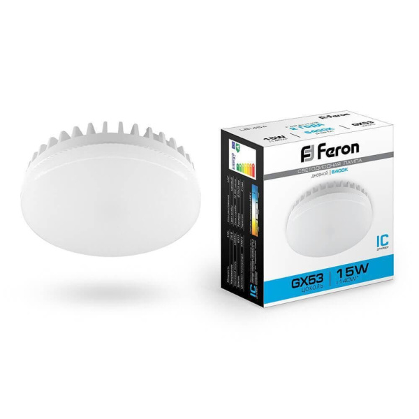 lampa_svetodiodnaya_feron_gx53_15w_6400k_tabletka_matovaya_lb_454_25869