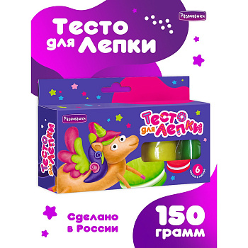 Тесто д/лепки в коробке 6цв 150г П101 3131046