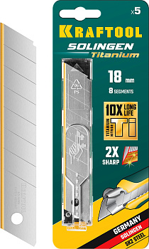 Лезвия "KRAFTOOL" сменное 8 сегментов 18мм (уп.5шт) 09605-TIN-18-S5_z02