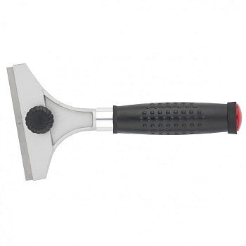 Скребок "Matrix" 100мм, фиксированное лезвие, металлическая обрезиненная ручка 79545