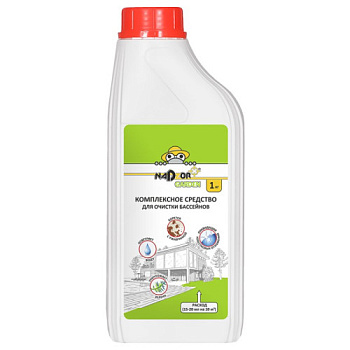CHI454 Комплексное ср-во д/очистки бассейнов Garden жидкий концентрат 1л Nadzor Garden/16 РОСШК 3363