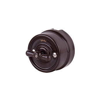 Ретро Переключатель 1кл WL18-01-03 Коричневый WERKEL a036803