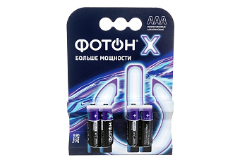 Алкалиновые щелочные батарейки ФОТОН X-LR03 OP4 AAA (1/4) 23813 