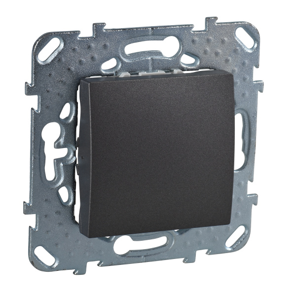 SE Unica Механизм переключателя 1-клавишный (сх.6)  графит MGU5.203.12ZD