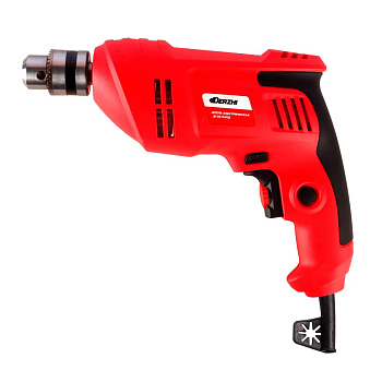 Дрель 540Вт/ЗВП/10мм/реверс/рег.оборотов/коробка DERZHI Д-10/540Д (Набор свёрл DERZHI п/мет 5шт - 1)