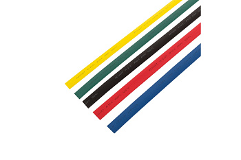 ТУТ Набор Термоусадочных Трубок ПОШТУЧНЫЙ 1м 5 цветов (50шт) 12/6 REXANT 29-0162