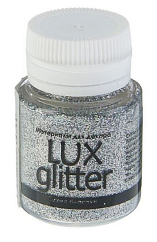 Декоративные Блестки LuxGlitter Серебро голография палочки 0,2*1,5мм 0,036кг