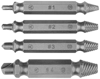 Набор экстракторов двусторонних (уп.4шт) 36452