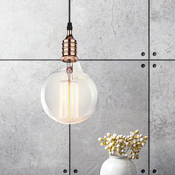 PL13 Е27-4RG Подсветка ЭРА Накладной Е27 провод 1м розовое золото 1152760