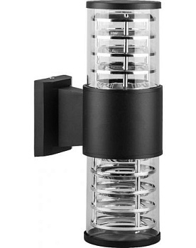 Светильник DH0802 2*60W 230V E27 ЧЕРНЫЙ IP54 FERON 06298 Электрика