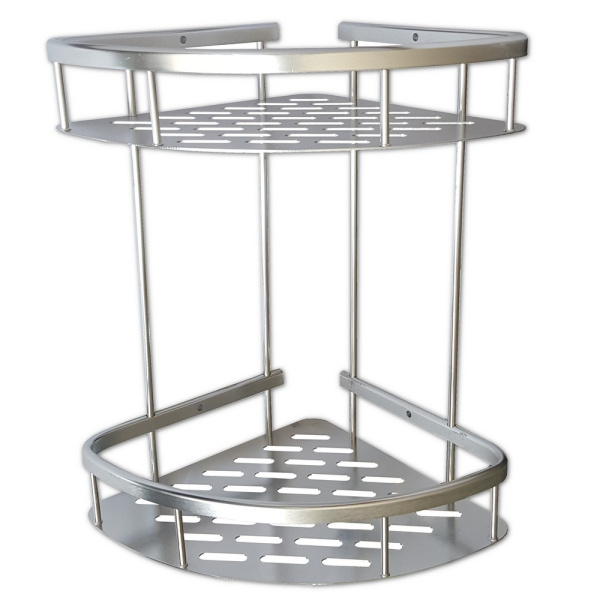 Полочка угловая двойная алюм.с литым дном 22см 75069