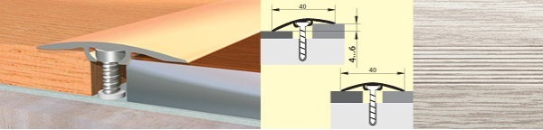 Стык с дюбелем 40мм 0,9 ясень серый
