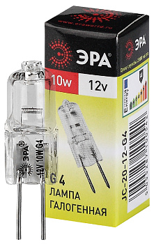 Лампа галогенная G4 10W 12V 140Lm ЭРА C0027367