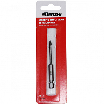 Сверло по стеклу и керамике Ø4мм DERZHI 8308-001