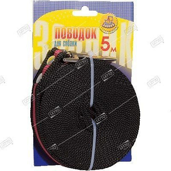 Поводок д/собак капроновый 5м 20мм карабин Зооник 88654