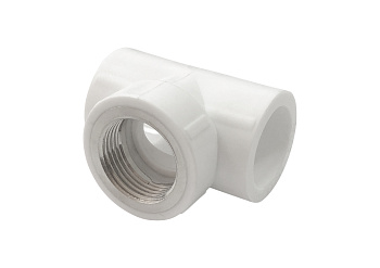 Тройник переходной с внутренней резьбой 25х1/2"х25 (60/15) (Valfex) БЕЛЫЙ