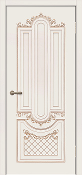 Александрия-2 эмаль слоновая кость + патина золото 700х2000 глухая