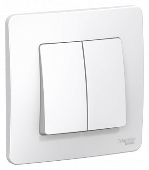 *Выключатель 2кл СП 10А Белый BLANCA BLNVS010501 (1/10) SE